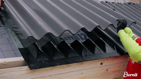 Installing Eave sheets .